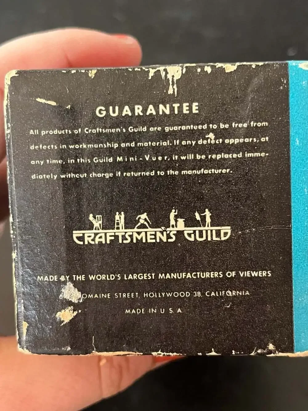 Vintage Boxed 1950s Craftsman's Guild Polyurethane Mini Vuer For 2x2 Slides